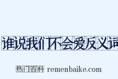 谁说我们不会爱反义词是什么意思的图片